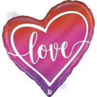 Шар Сердце "Love" голография